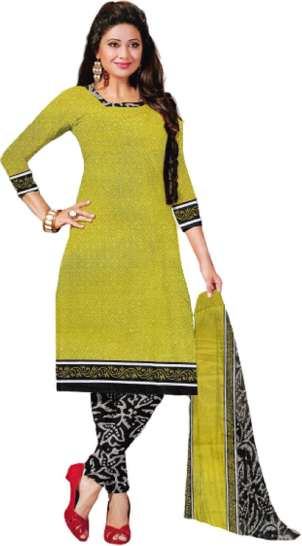 Sublime W Polycotton Printed Salwar Suit Material () – Green