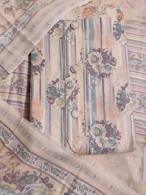 Sublime W Polycotton Printed Salwar Suit Material () – Light Orange
