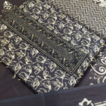 Sublime w pure cotton embroidered printed salwar suit material black