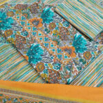 Sublime w pure cotton embroidered salwar suit material multicolor