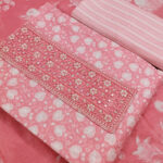 Sublime w pure cotton printed salwar suit material pink