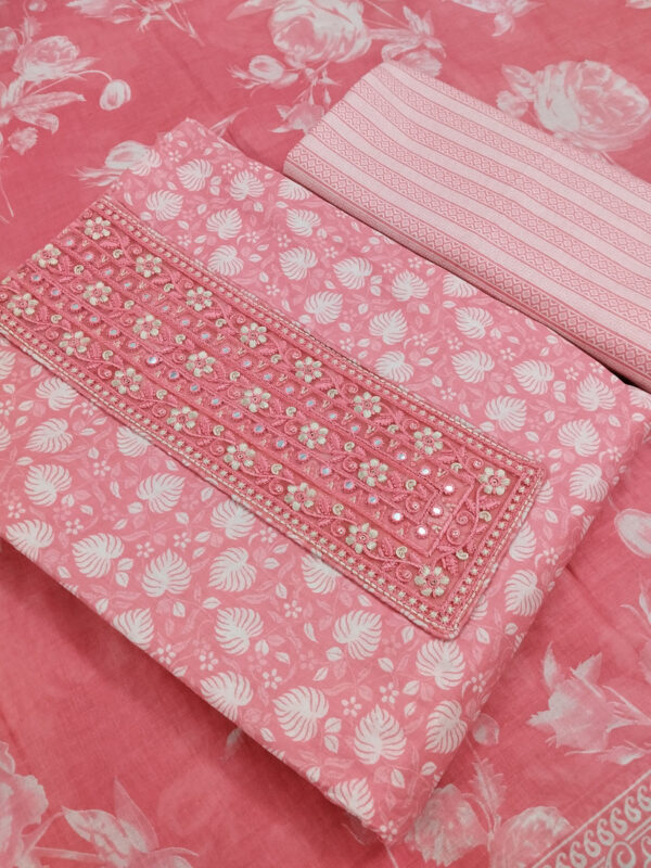 Sublime W Pure Cotton Printed Salwar Suit Material – Pink