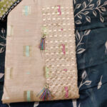 Sublime w satin embroidered salwar suit material multicolor
