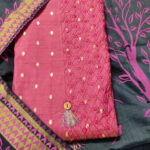 Sublime w satin embroidered suit fabric dark pink