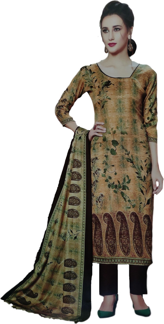 Sublime W Wool Printed Salwar Suit Material () – Multicolor