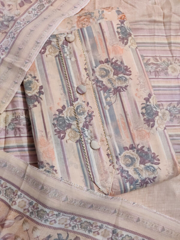Sublime W Polycotton Floral Print Salwar Suit Material – Light Orange