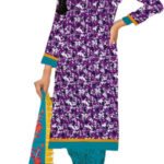 Sublime w polycotton printed kurta churidar material purple